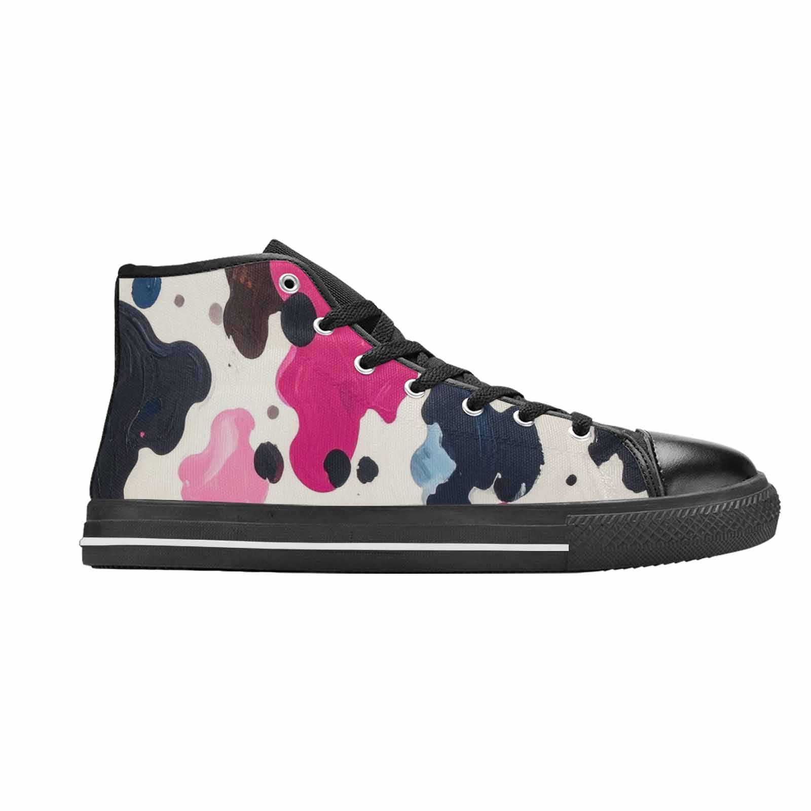 MEN'S Cow Animal Print High Top Canvas Dreamcore Sneakers
