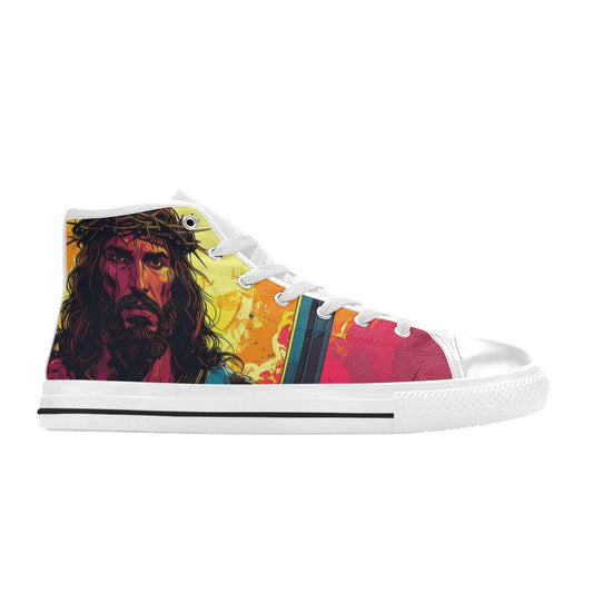 WOMEN'S Jesus_Ht_12 High Top Canvas Dark Academia Custom Shoes