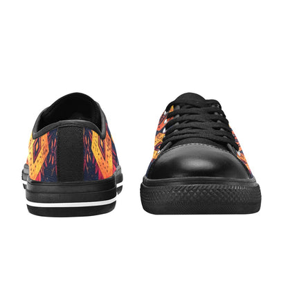 KIDS' Wild Tribal Ripple 2 Low Top Canvas Dark Academia Sneakers