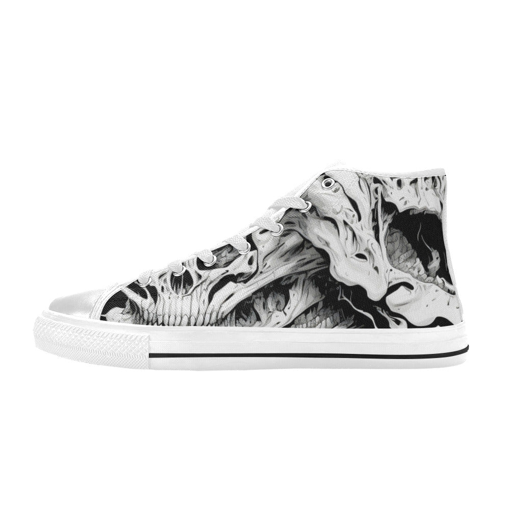 WOMEN'S Cc Horror Art High Top Canvas Dark Academia Custom Shoes