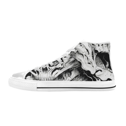 WOMEN'S Cc Horror Art High Top Canvas Dark Academia Custom Shoes