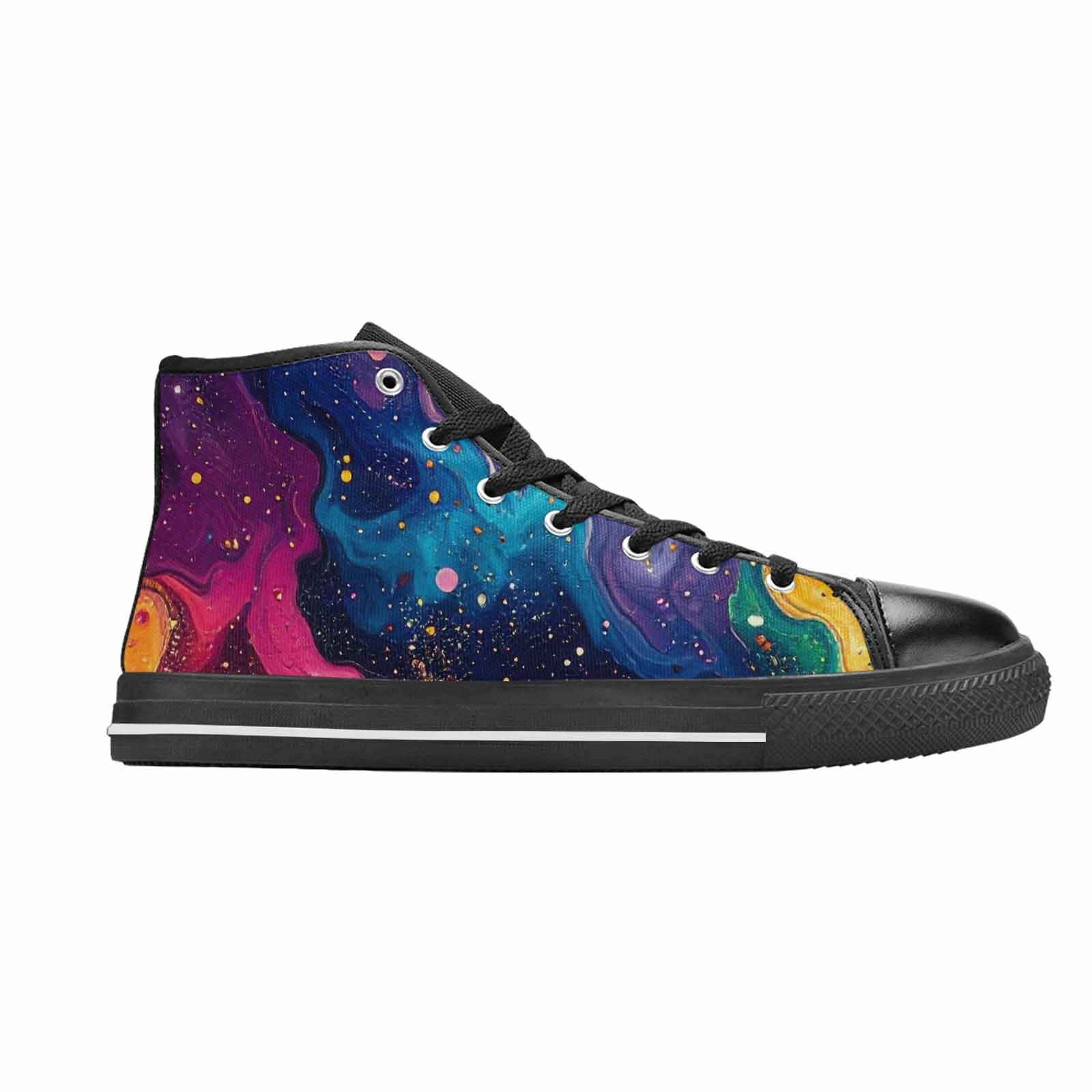 WOMEN'S Galaxy Art - High Top Canvas Y2K Shoes