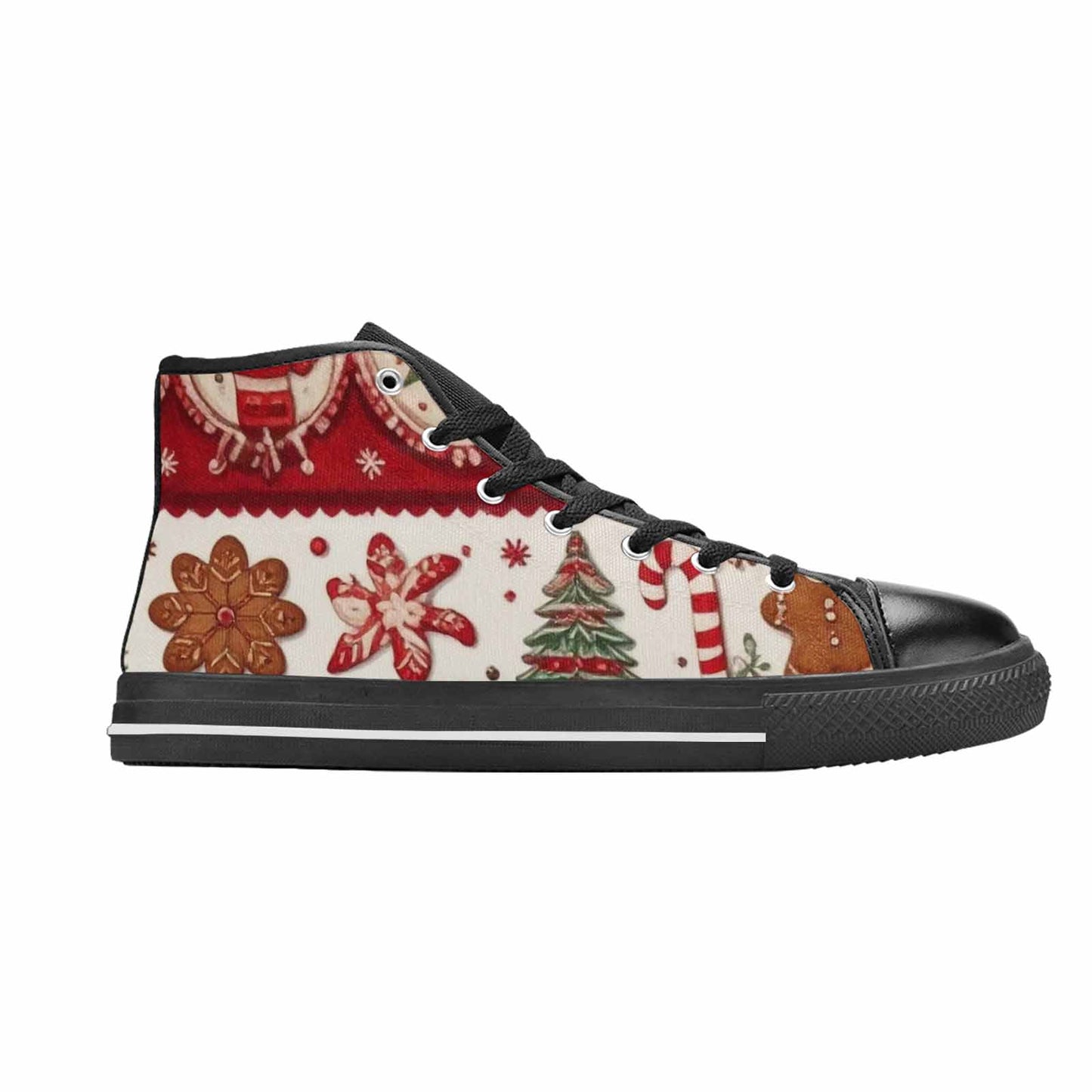 MEN'S Christmas Holly Snowflake High Top Canvas Aesthetic Sneakers
