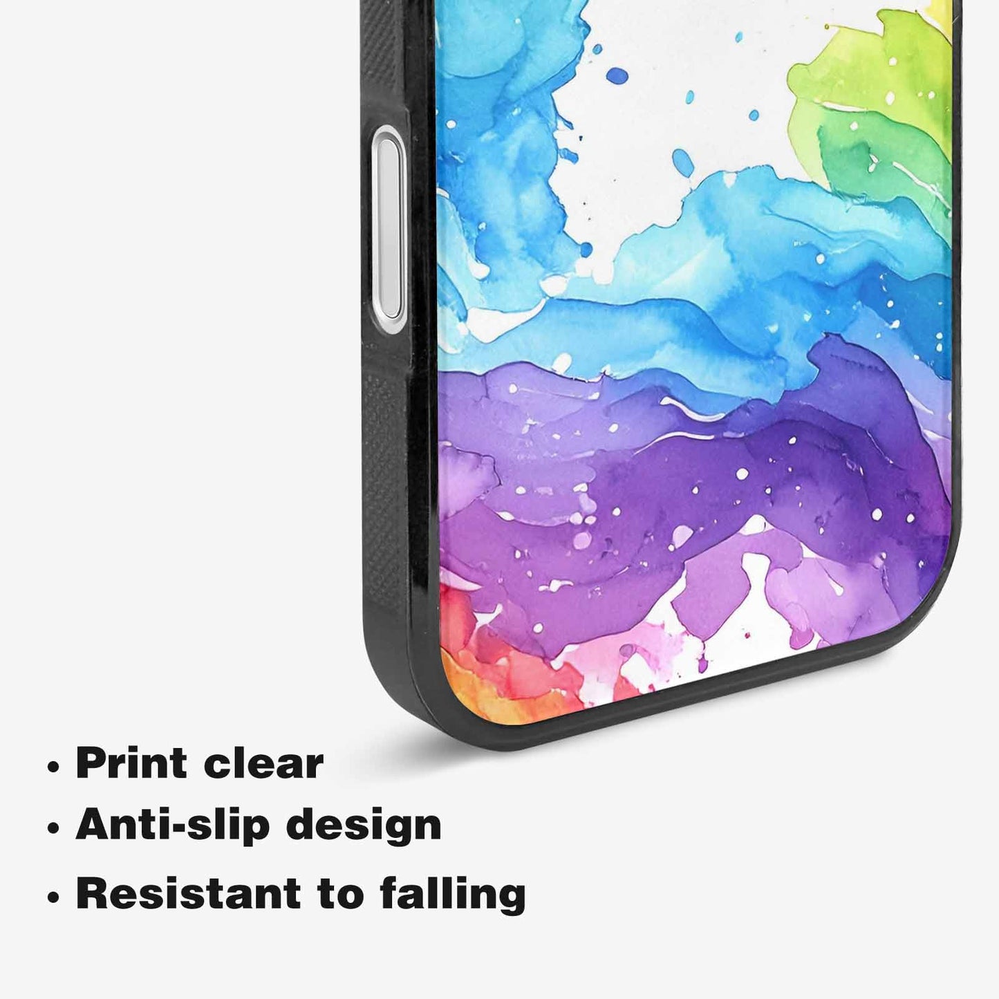 iPhone 16 Plus Case — Watercolor Splash Abstract Pattern Seamless Repeat, Custom Print Case Cover