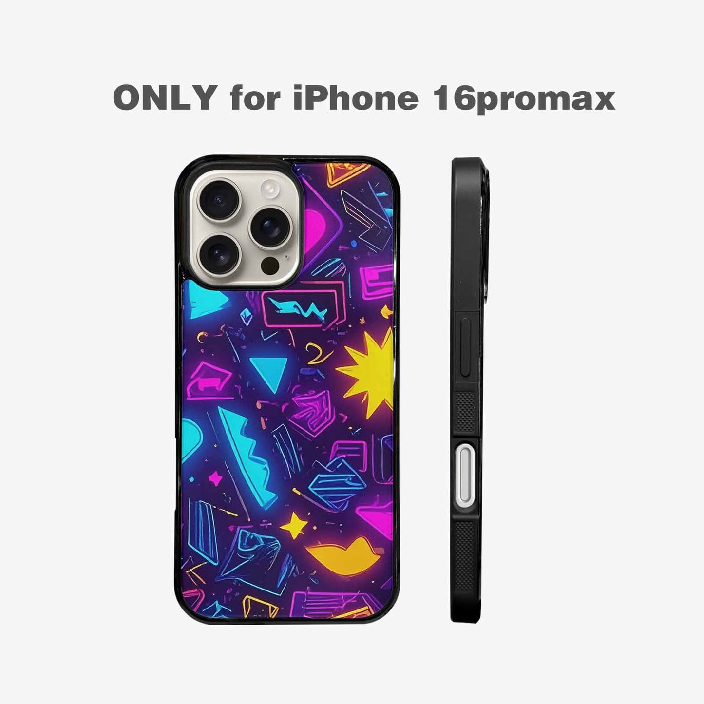 iPhone 16 Pro Max Case — 80s Retro Motif 80s Retro Motifs, Personalized Phone Case