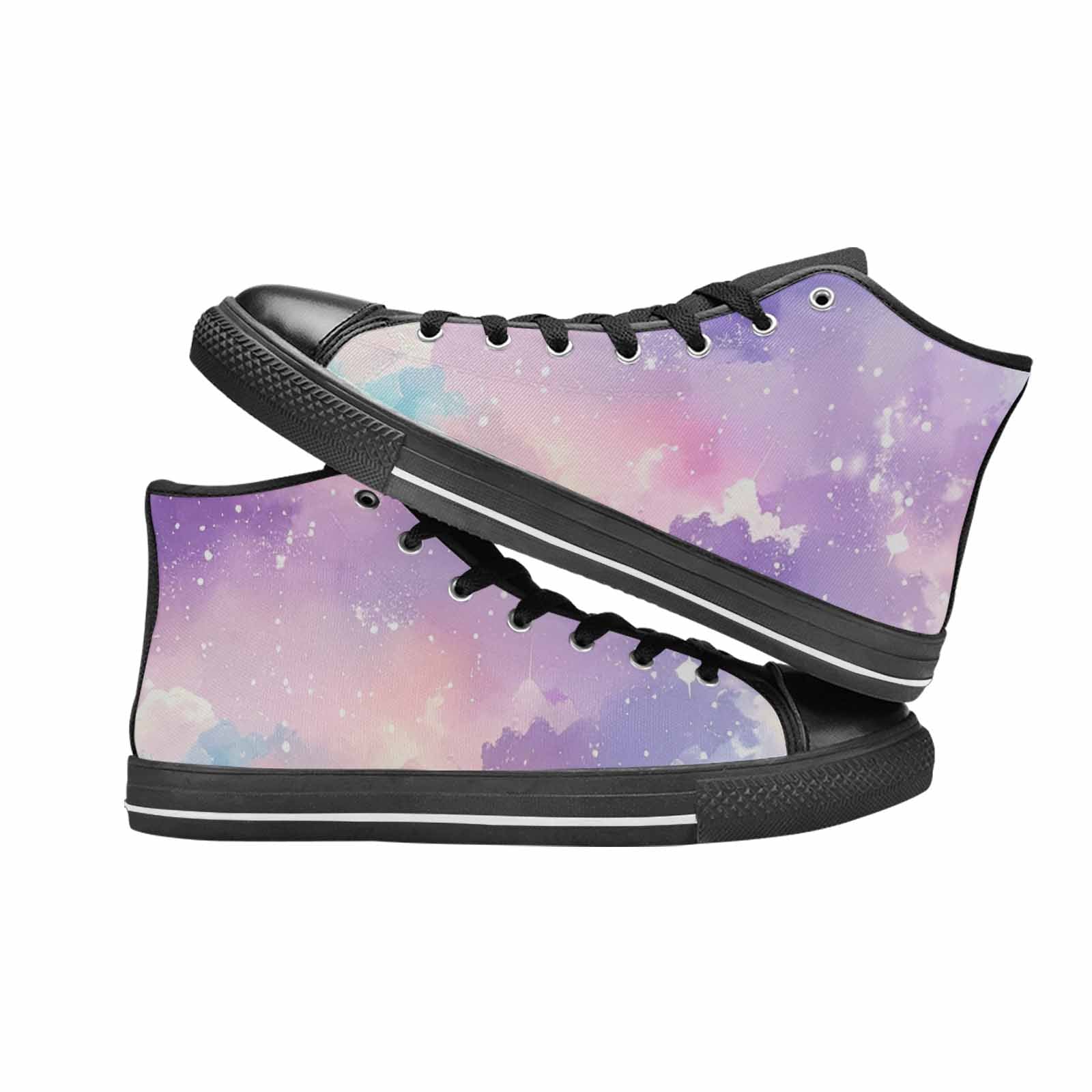 WOMEN'S Galaxy Art - High Top Canvas Wallpaper Art Sneakers