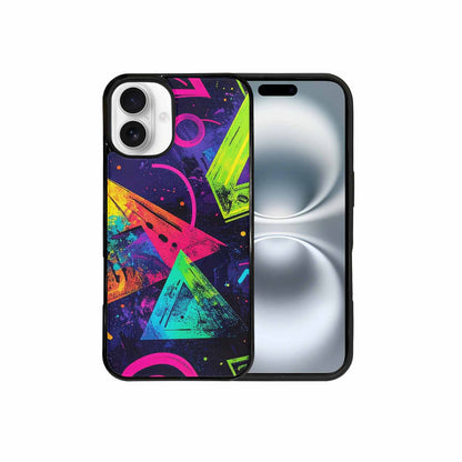 iPhone 16 Plus Case — Memphis Squiggles Triangles Dots, Original Design Phone Case