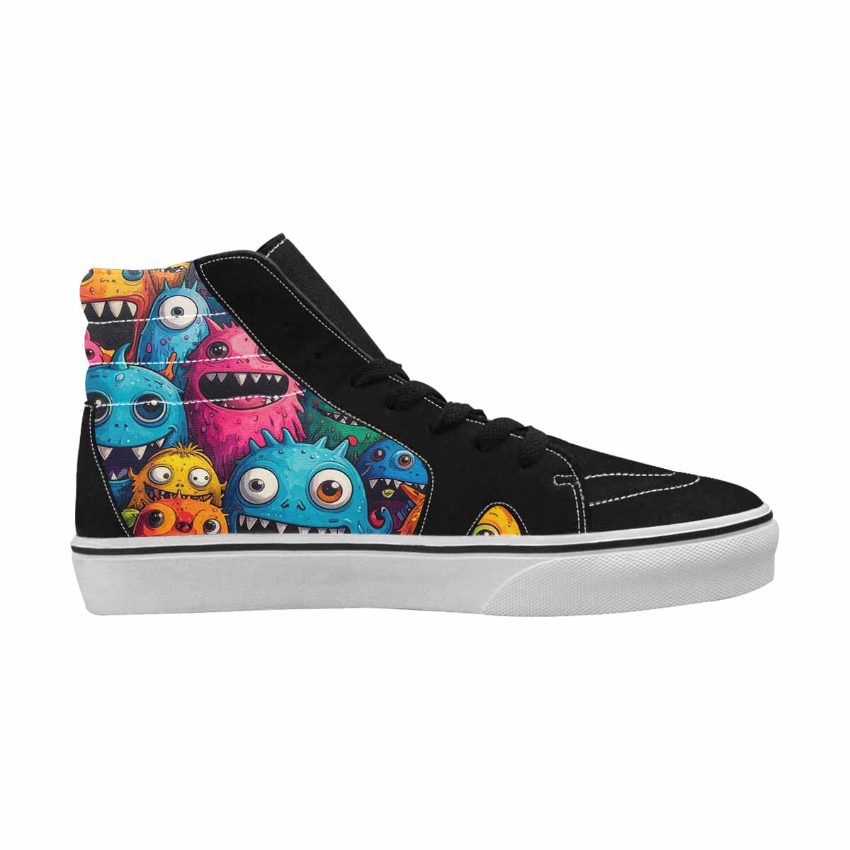MEN'S Monsters (general) Cartoon Monst High Top Canvas Melting Art Custom Sneakers