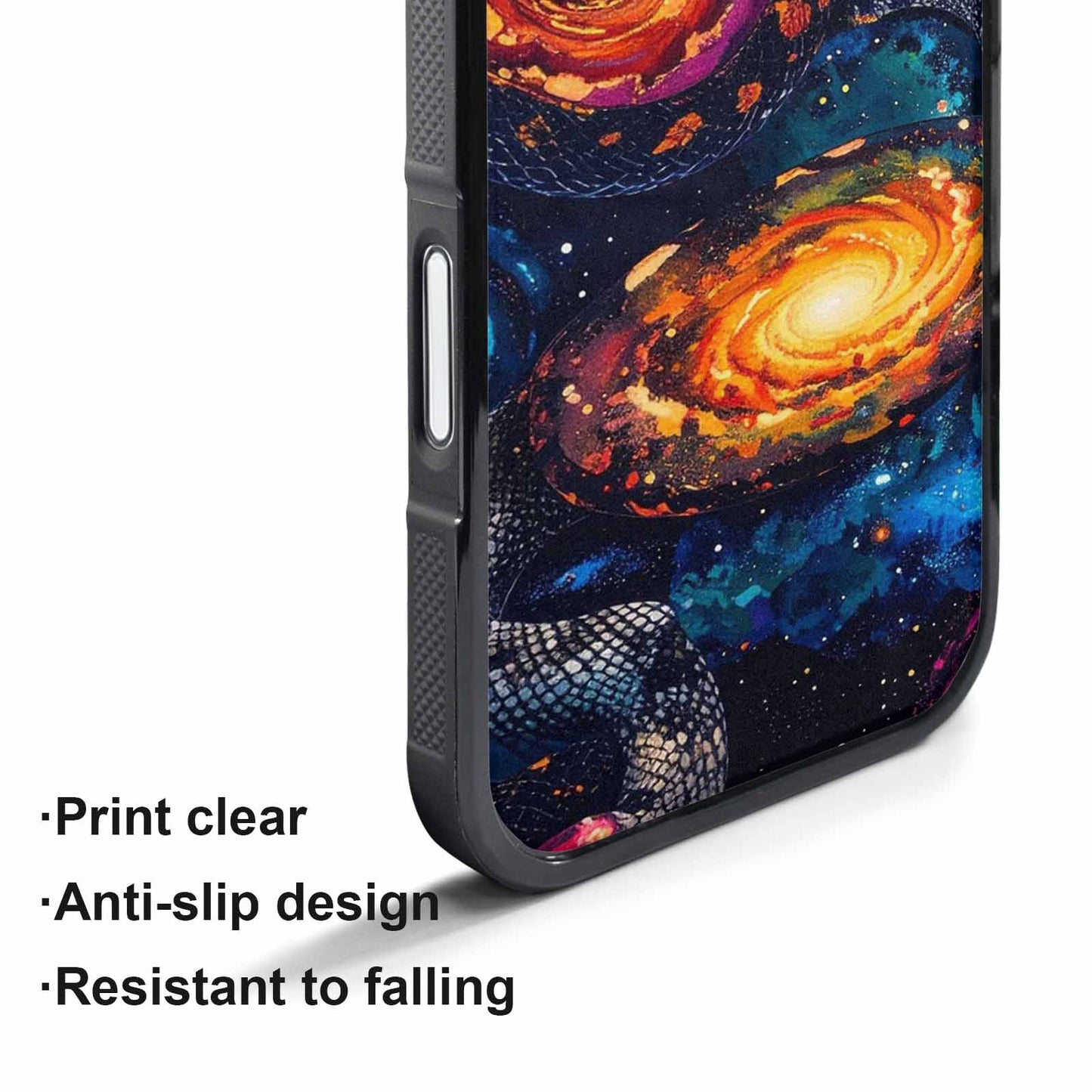 iPhone 17 Pro Max Case — Snake Print Galaxy Seamless Animal Print, Custom Made Phone Cover