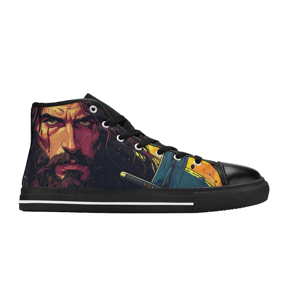 MEN'S Jesus_Ht_11 Men’S High Top Canvas Neon Fantasy Sneakers