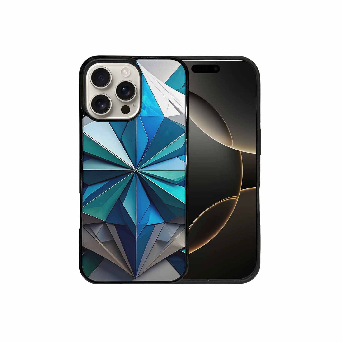 iPhone 16 Pro Max Case — Geometric Origami Art Pattern, Custom Made Phone Cover