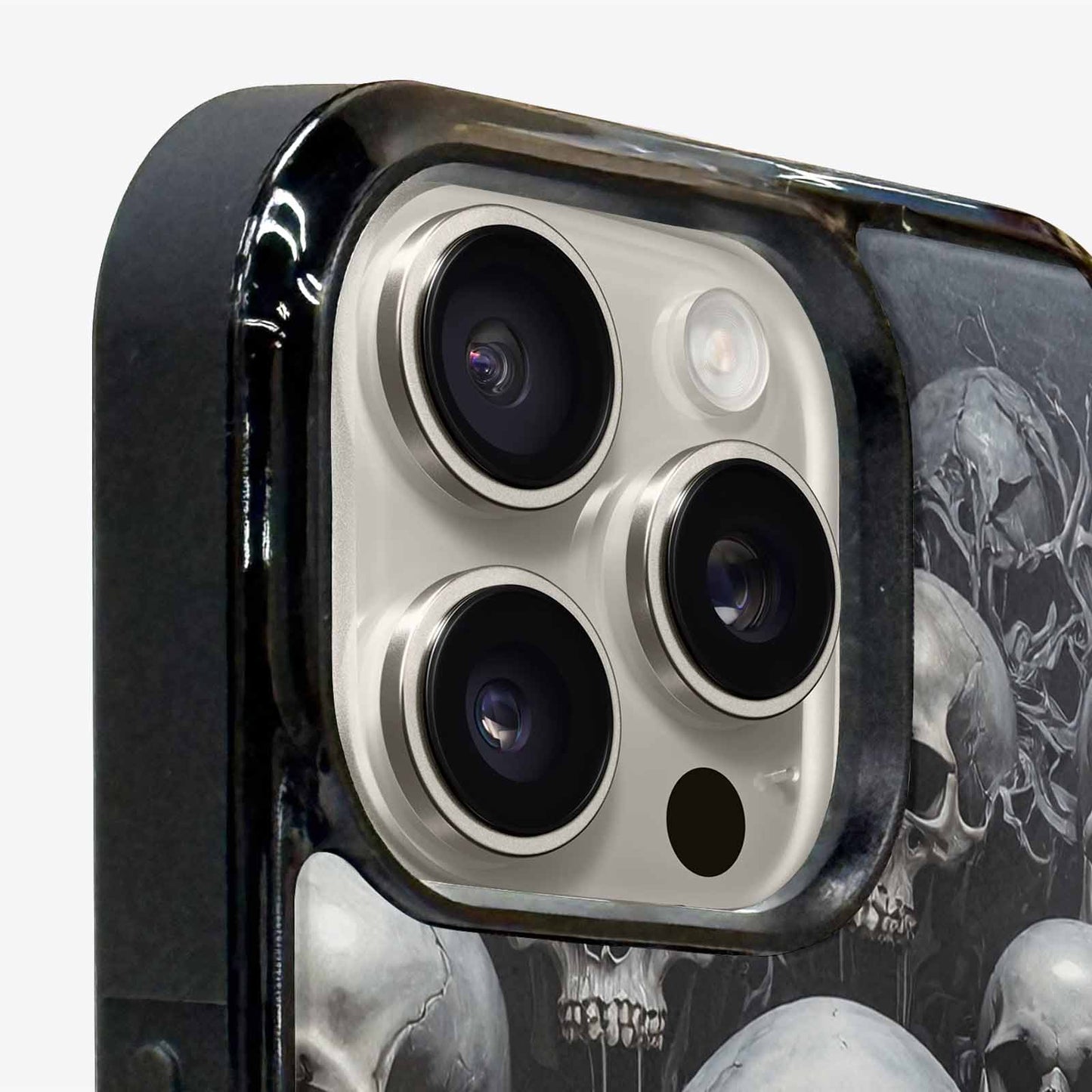 iPhone 15 Pro Max Case — Grey Dark Black And Grey Tones, Customized Protective Case