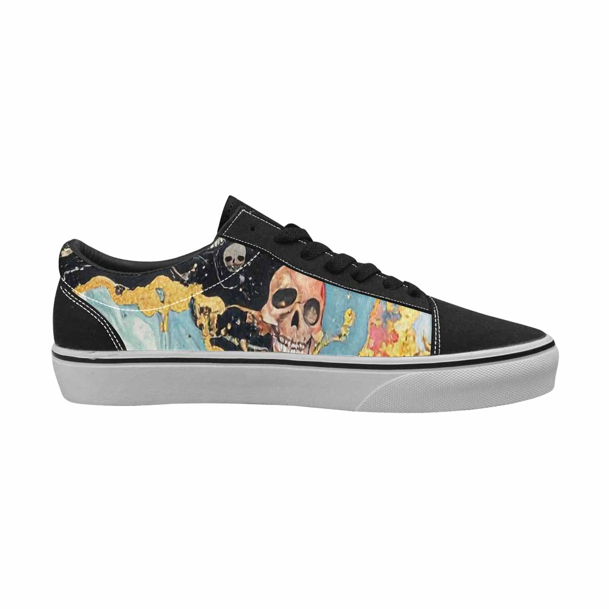 WOMEN'S Skulls  Marble Skulls Lace-Up Canvas Dreamlike Shoes