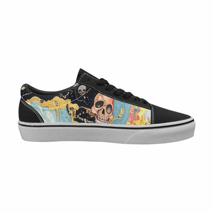 WOMEN'S Skulls  Marble Skulls Lace-Up Canvas Dreamlike Shoes