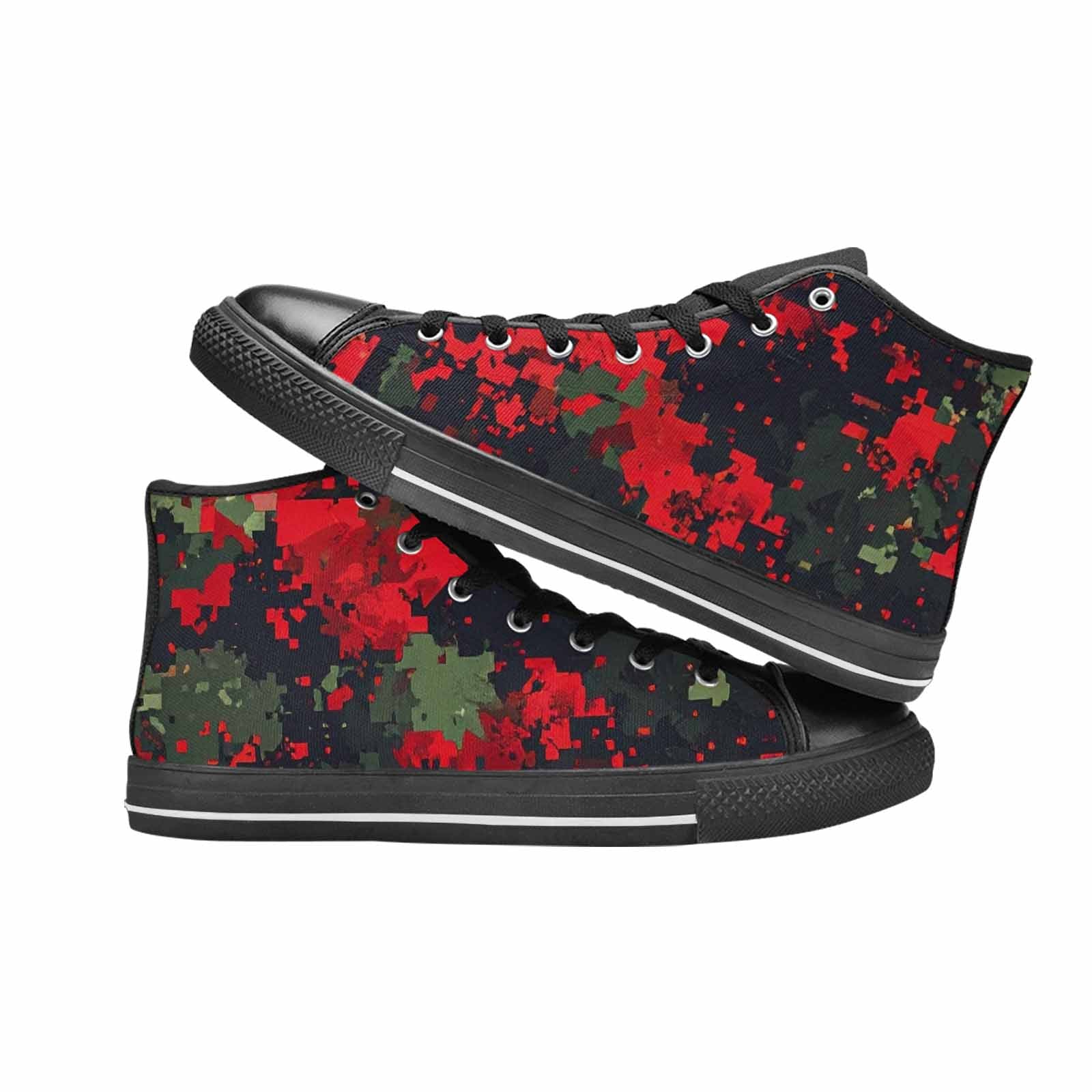 WOMEN'S Military Camouflage Blotch High Top Canvas Aesthetic Sneakers