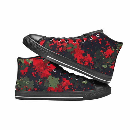 WOMEN'S Military Camouflage Blotch High Top Canvas Aesthetic Sneakers