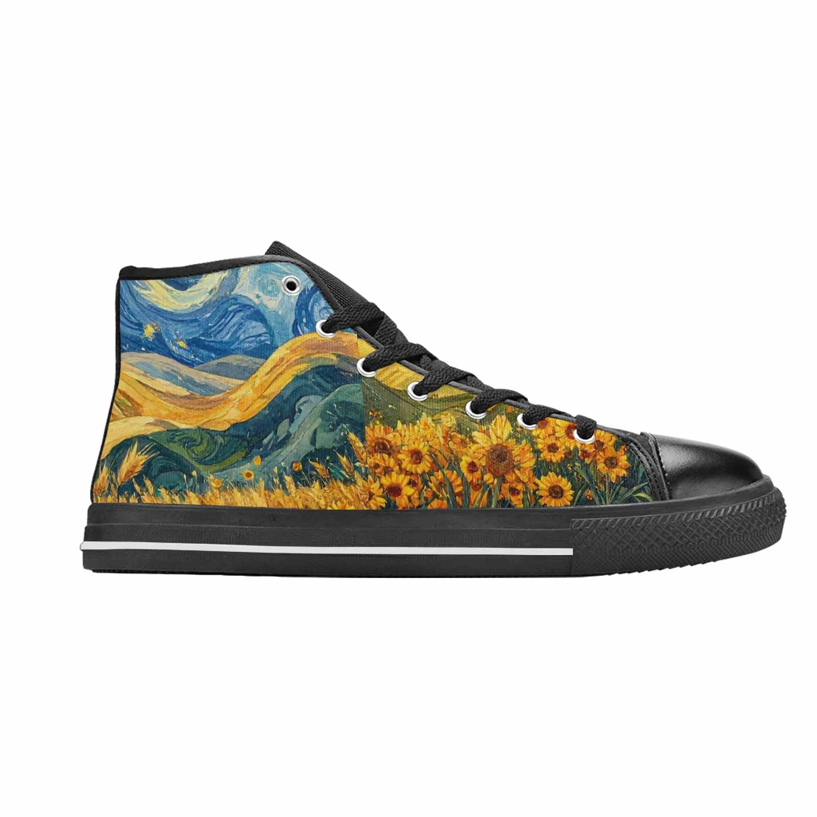 MEN'S Van Gogh-Style Swirl High Top Canvas Surreal Shoes