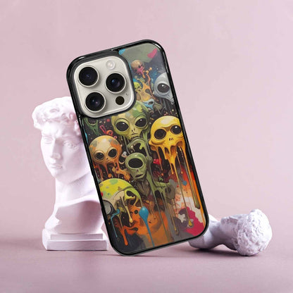 iPhone 16 Pro Case — Aliens Camomelting Aliens Patt, Customized Protective Case