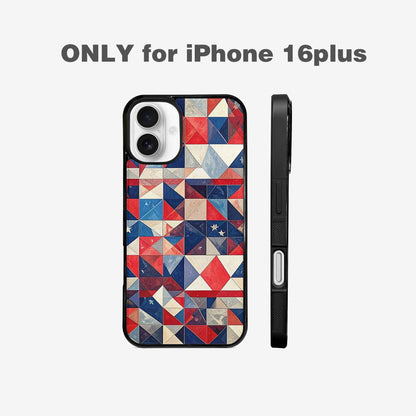iPhone 16 Plus Case — Small American Flag Stars And Stripes, Custom Printed Phone Case