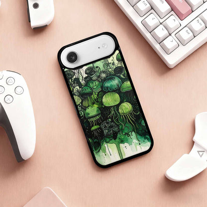 iPhone 17 Air Case — Sea Creature Burst Black Green Original, Unique Phone Case Design