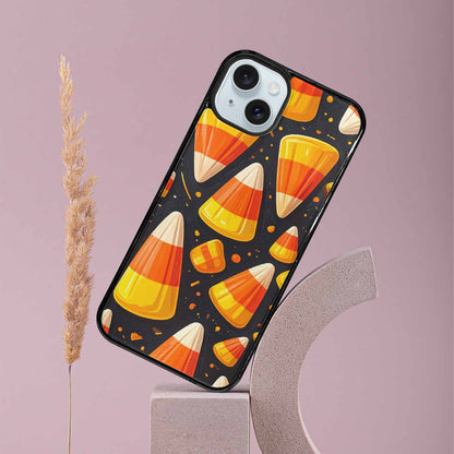 iPhone 15 Plus Case — Halloween Candy Corn, Custom Print Case Cover