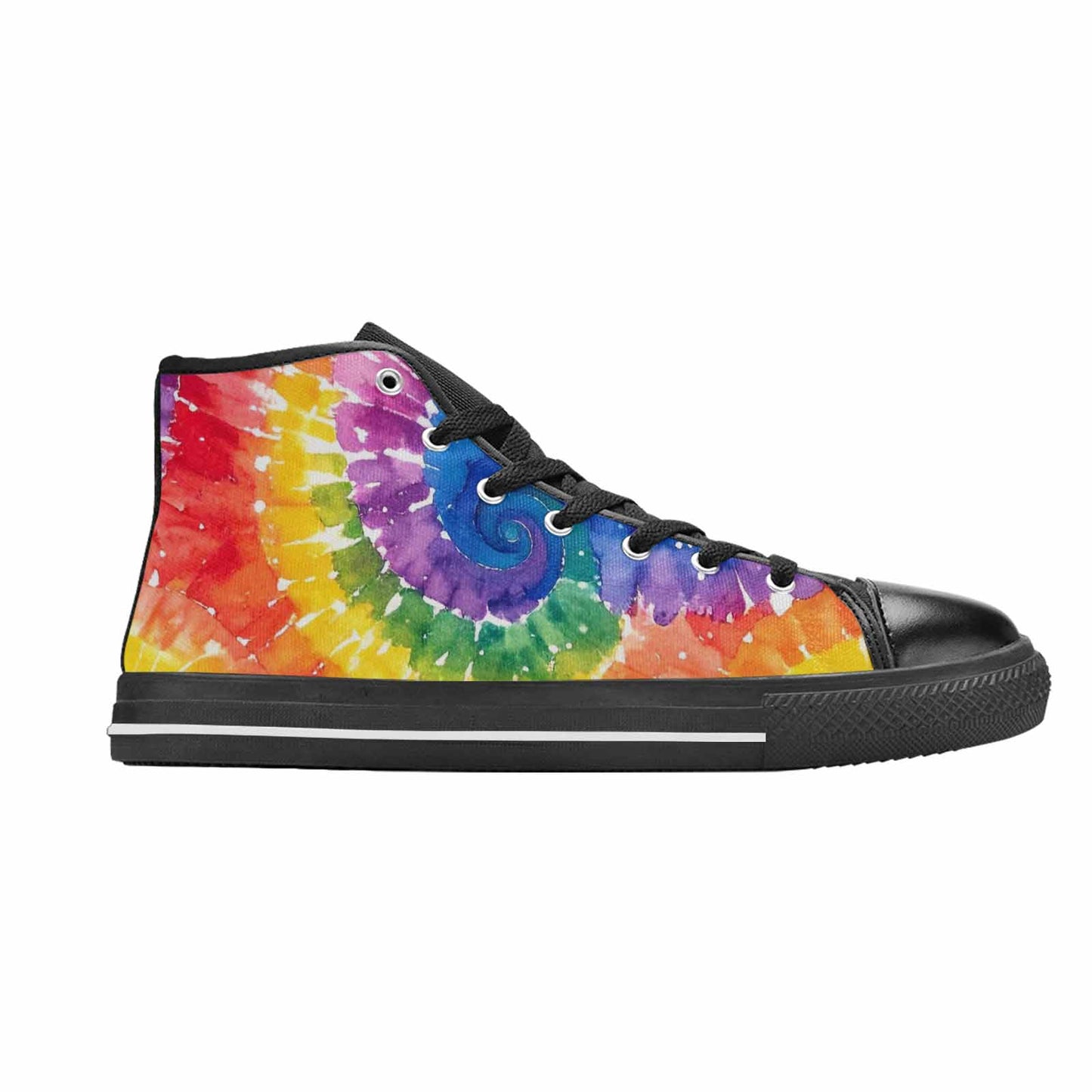 MEN'S Tie Dye - High Top Canvas Neon Fantasy Custom Sneakers