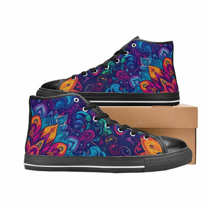 MEN'S Tie Dye Mandala High Top Canvas Y2K Shoes