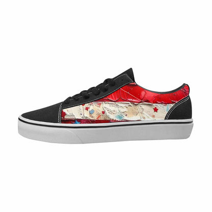 MEN'S Patriotic Canvas Unique Print Kaleidoscope Custom Shoes
