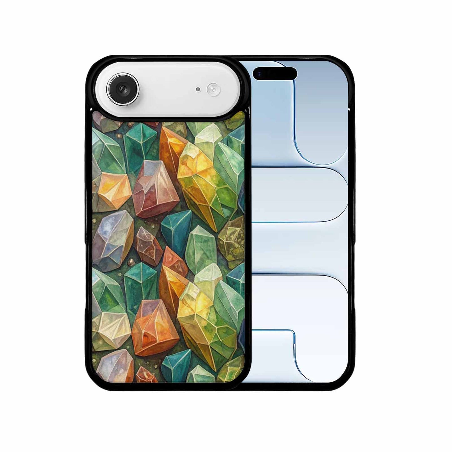 iPhone 17 Air Case — Glossy Reptile Crystal Shard Original Art, Custom Art Phone Cover