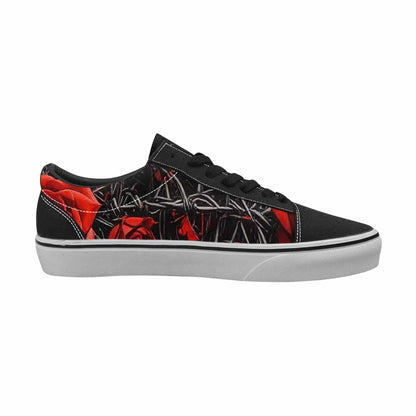WOMEN'S Barbed Wire Coil Lace-Up Canvas Melting Art Sneakers