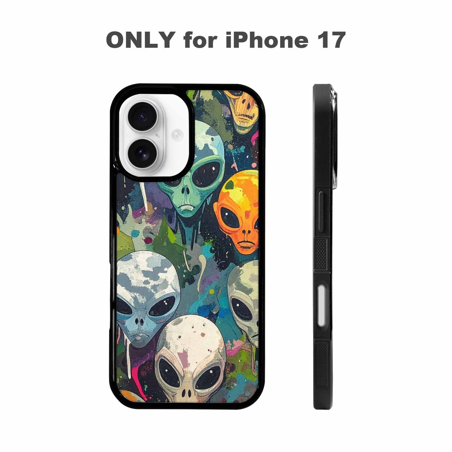 iPhone 17 Case — Aliens Camo Aliens Alien Scifi, Custom Art Phone Cover