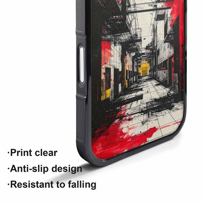 iPhone 17 Pro Max Case — Black &amp; Red Ink Galaxy Space, Custom Print Case Cover