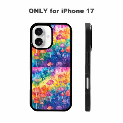iPhone 17 Case — Mushrooms Tie Dyemushrooms Pat Tie Dye, Custom Phone Case