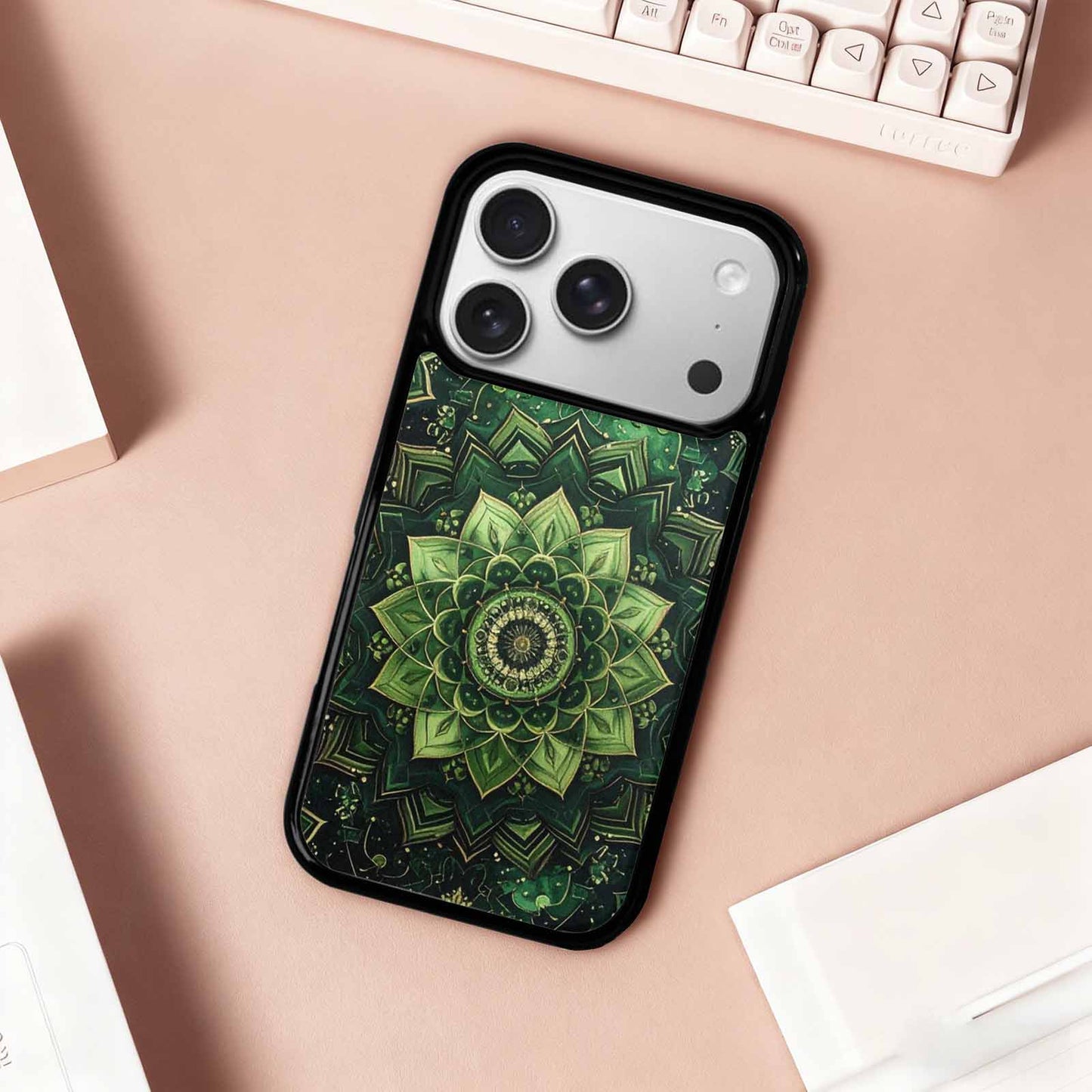 iPhone 17 Pro Case — Small Mandala Pattern Randomly Varying Floral, Custom Made Phone Cover