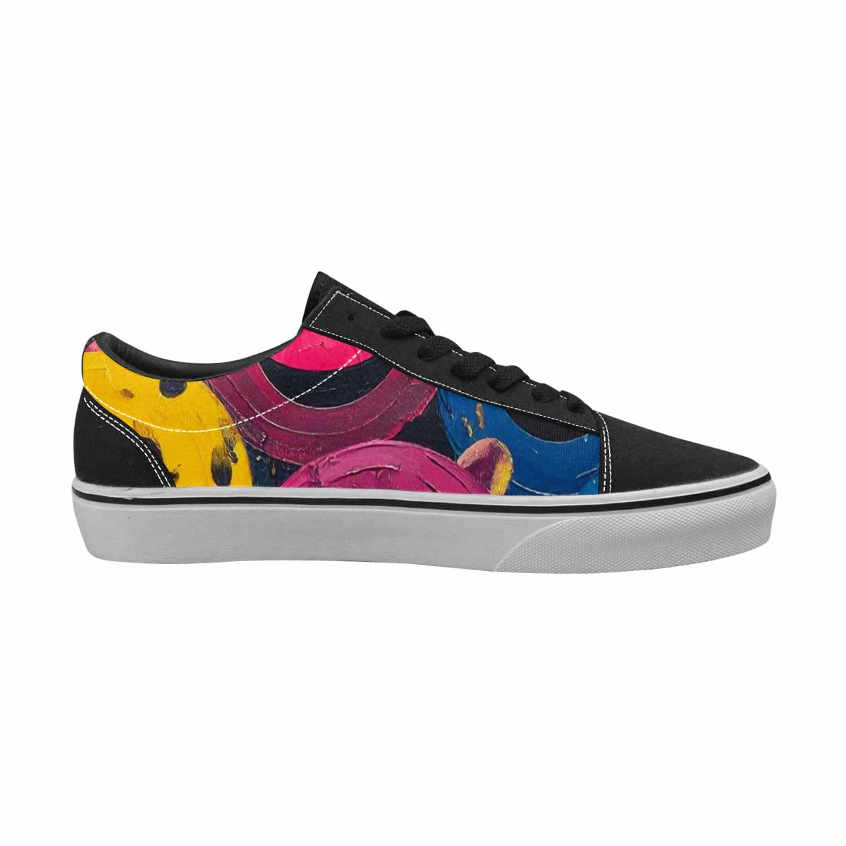 WOMEN'S Smiley Faces  Animal Lace-Up Canvas Vivid Custom Sneakers
