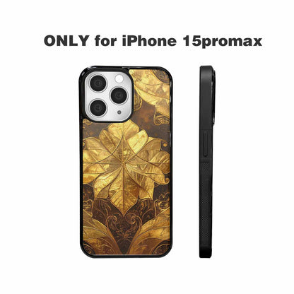 iPhone 15 Pro Max Case — Klimt Gold Leaf Artwork Pattern, Custom Designed Case Cover