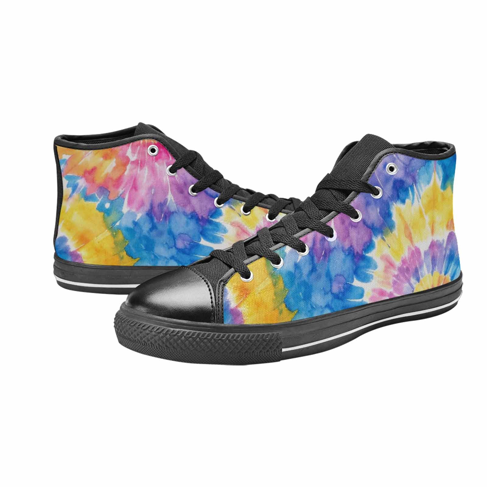 MEN'S Tie Dye Swirl High Top Canvas Aesthetic Sneakers