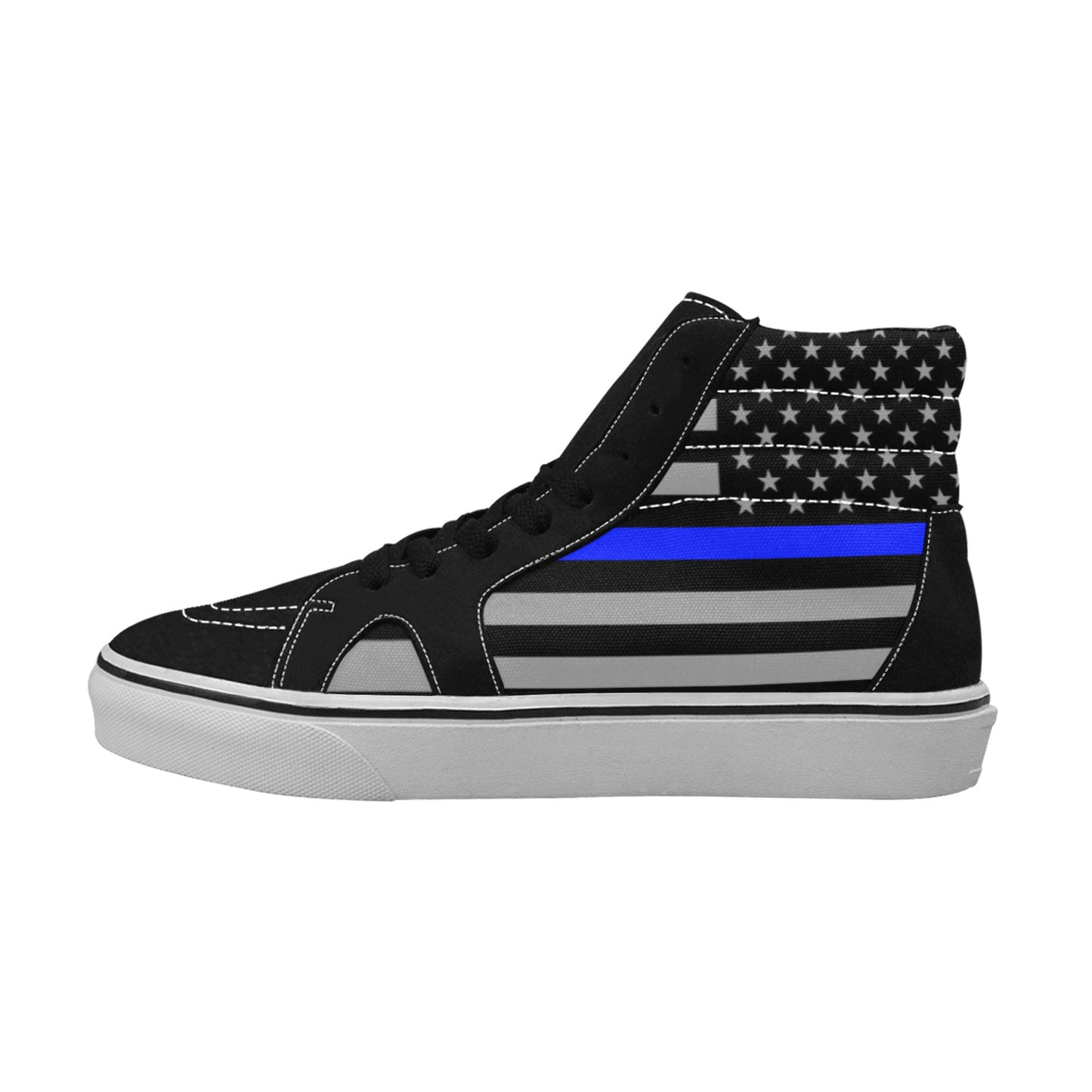 WOMEN'S Thin Blue Line Flag High Top Skateboarding Y2K Shoes