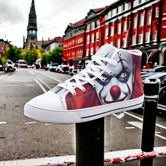 Scary Clown | ® Custom Sneakers | Unisex | Freaky Shoes®