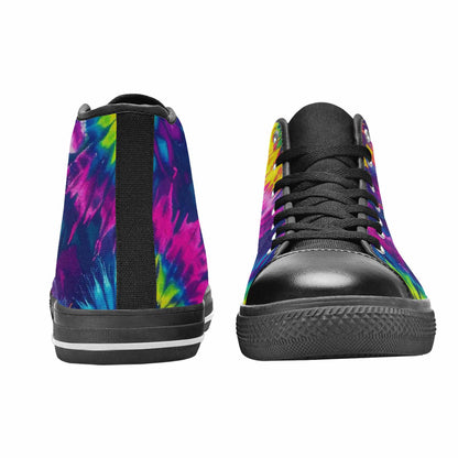 WOMEN'S Tie Dye - High Top Canvas Surreal Sneakers