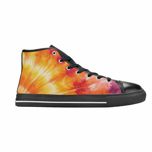 WOMEN'S Ombre Tie Dye Warm High Top Canvas Cottagecore Custom Sneakers