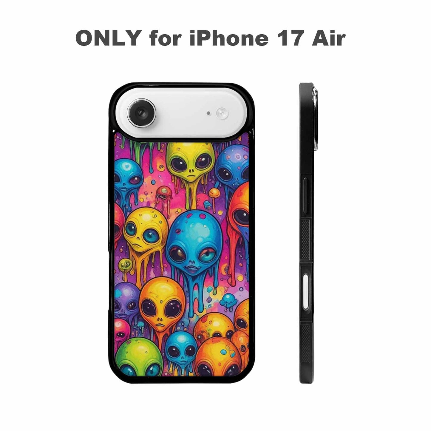 iPhone 17 Air Case — Melting Aliens Pattern Hundreds Of Alien, Unique Phone Case Design
