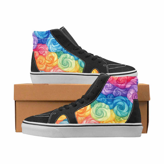 WOMEN'S Tie Dye High Top Canvas Bold Print Y2K Original Art Sneakers