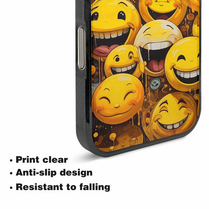 iPhone 16 Pro Case — Melting Moon Smiley Red Splatt Pvn, Custom Art Phone Cover