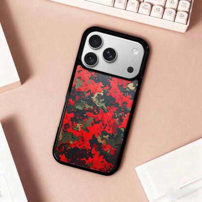 iPhone 17 Pro Case — Small Military Camouflage Blotch Pattern Camo, Custom Art Phone Cover