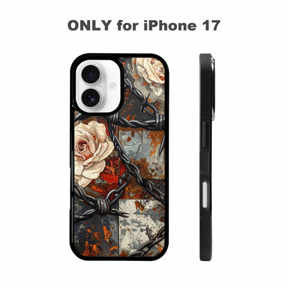 iPhone 17 Case — Small Barbed Wire And Original Art, Custom Printed Phone Case