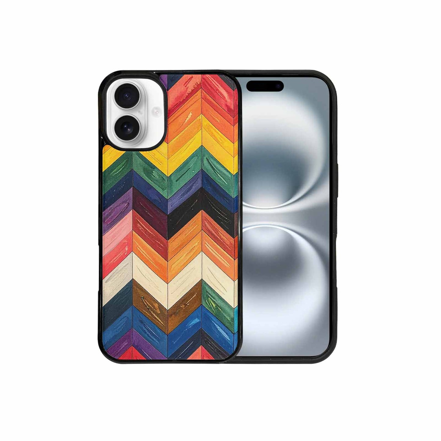 iPhone 16 Plus Case — Progress Pride Flag Color Theme Small, Customized Protective Case