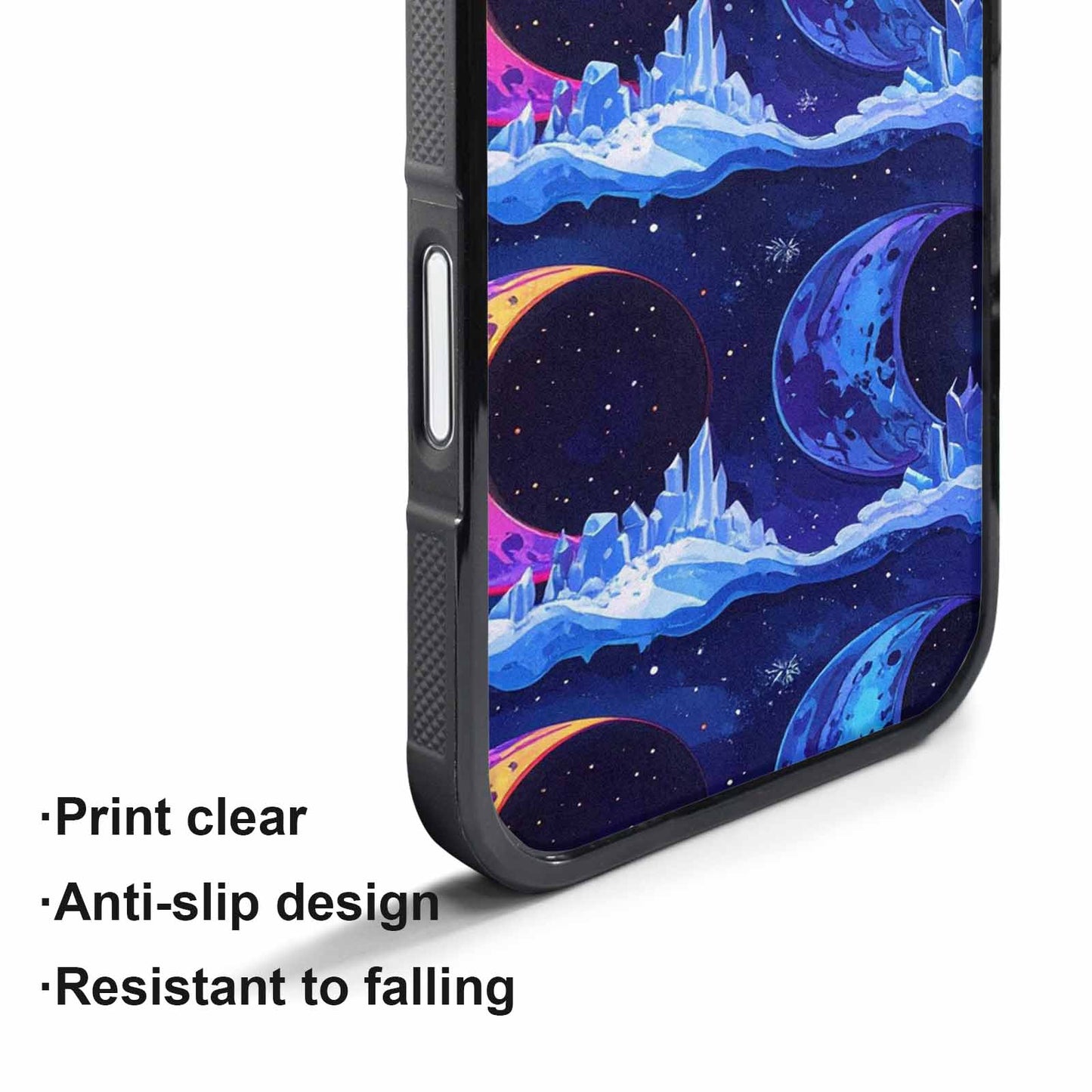 iPhone 17 Pro Max Case — Neon Winter Moon Cartoon Cute, Custom Phone Case