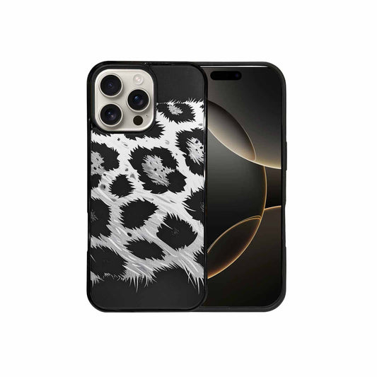 iPhone 16 Pro Max Case — Leopard Print Black And White Style, Custom Made Phone Cover