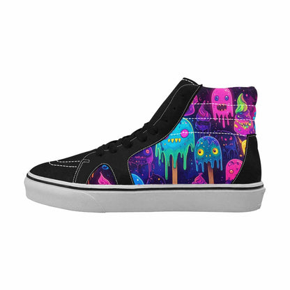 MEN'S Ice Cream Monsters  High Top Canvas Dark Academia Sneakers